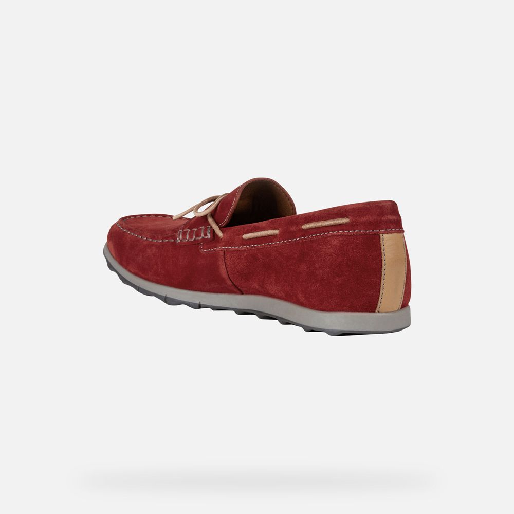 Geox Erkek Loafers Kırmızı - Calarossa - JSX-527036